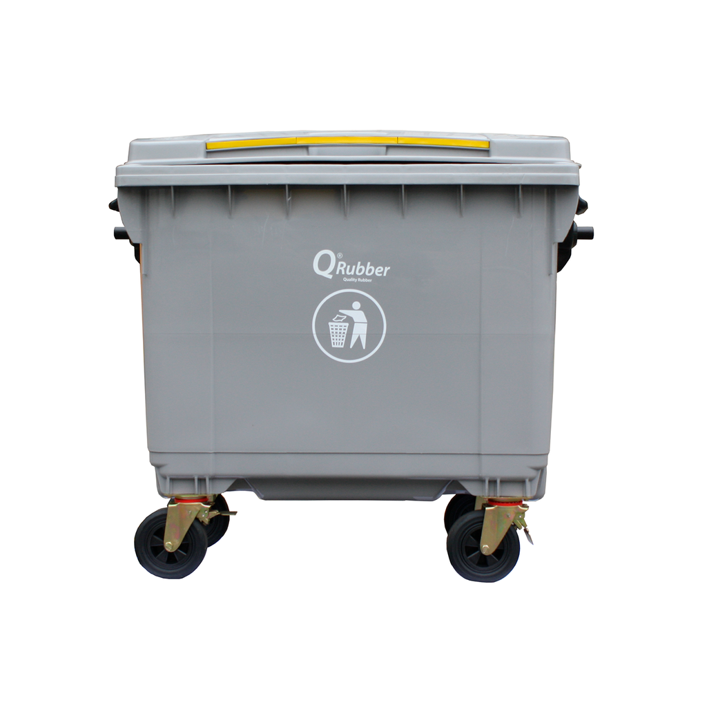 CONTENEDOR DE BASURA QRUBBER 660 LTS. GRIS