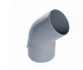 CODO 45 SANITARIO GRIS 75 MM