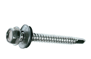  Tornillos Profix Cabeza Hexagonal con Golilla de Neopreno Punta Broca Calibre 12 x 3/4" largo Terminación Zincado x 100u
